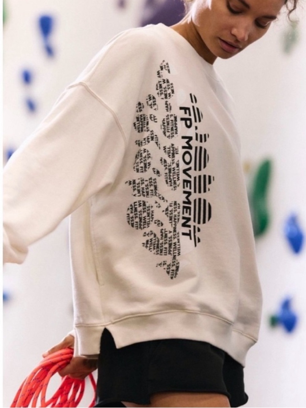 Free People Movement All Star Buti Logo Pullover NWT M